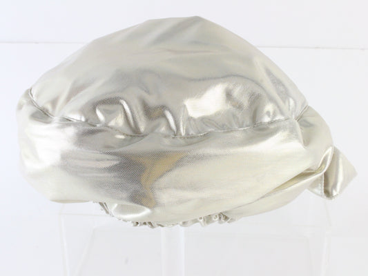 Jojace of California Ladies Fancy Pearl White Foil Turban One Size