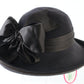 Frank Olive the Gold Standard Ladies Brown Valore Felt Hat W/ Bow 6 7/8 55cm