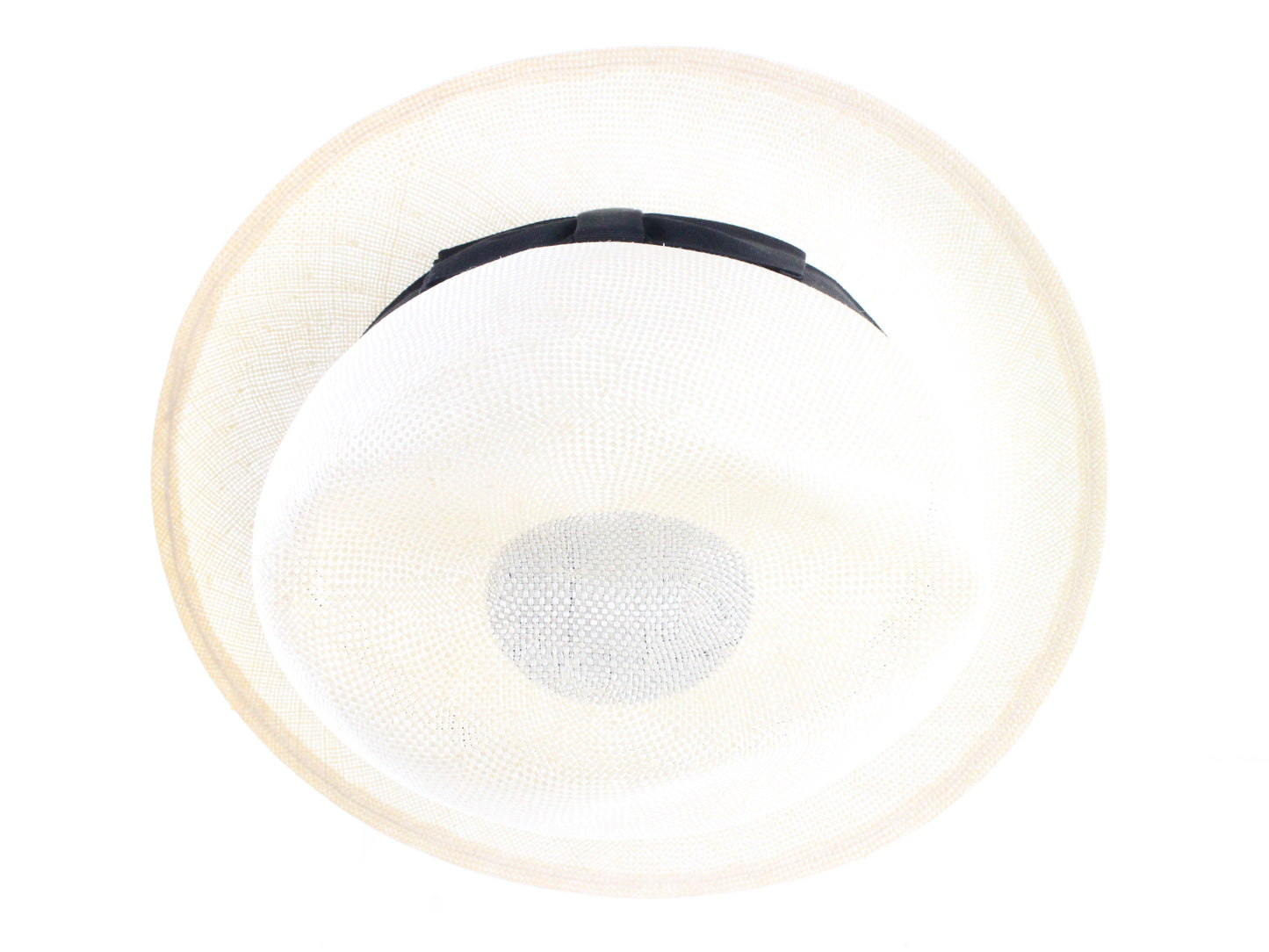 Biltmore Mens Natural Tan Fine Weave Straw Hat W/ Black Band S