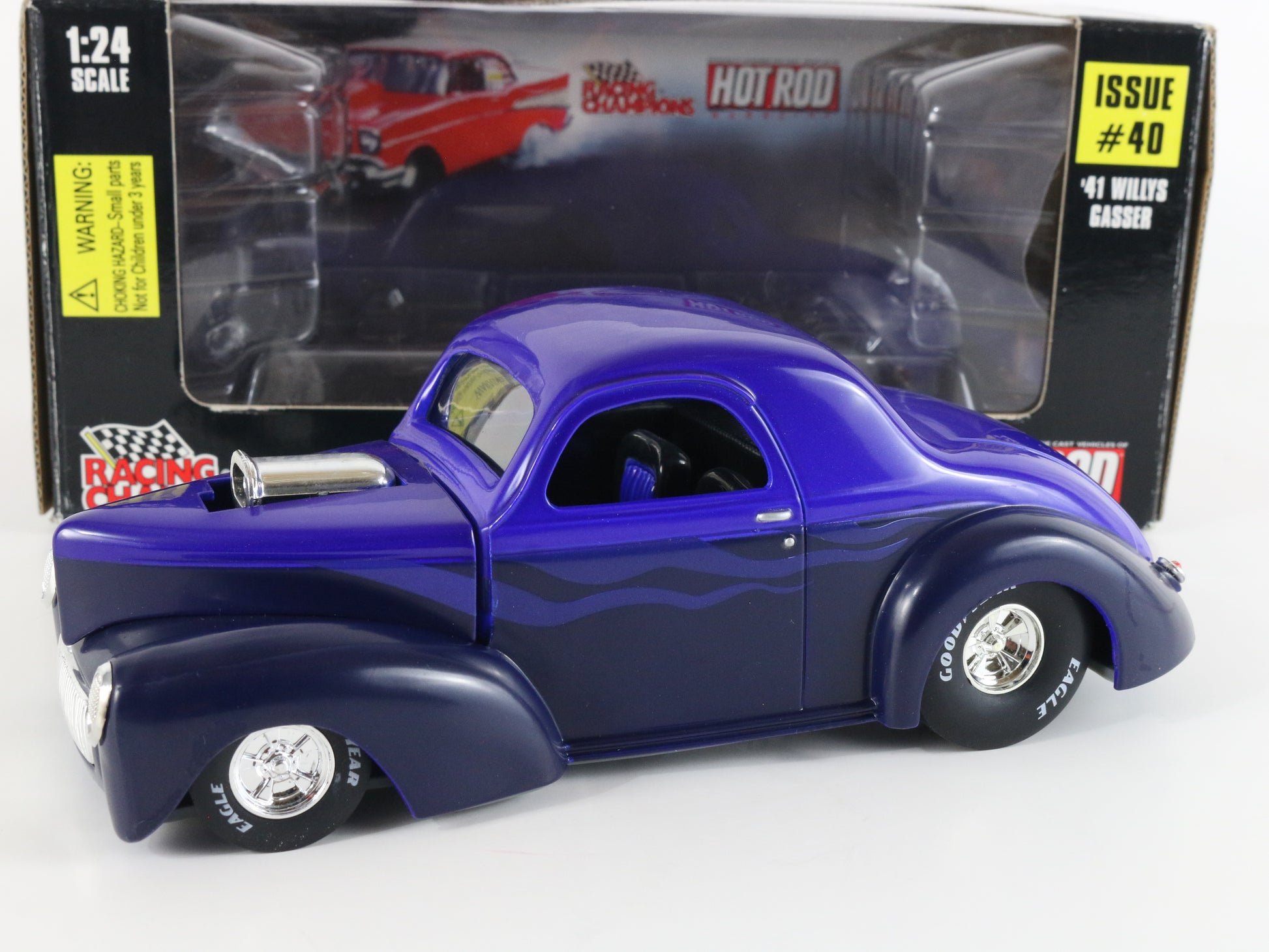 1941 Willys Gasser Blue Hot Rod Model