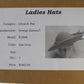George Zamaul Couture Ladies Light Gray Felt Hat W/ Rhinestones 7 1/8 57cm