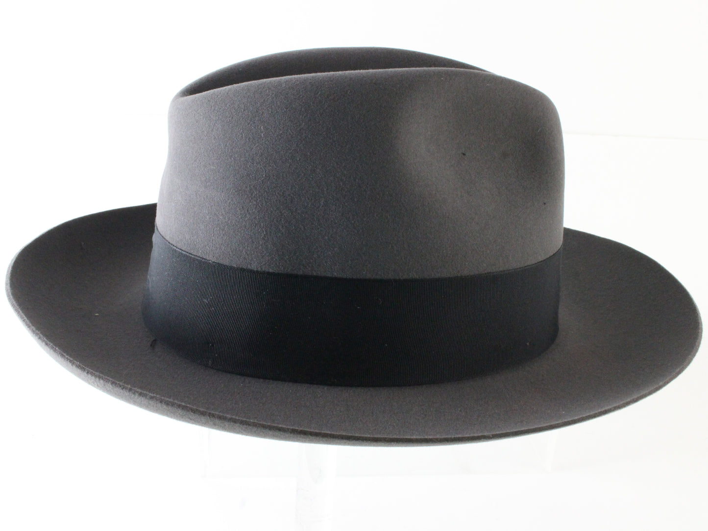 Stetson the Sovereign Mens Caribou Gray Felt Fedora W/ Beaver Pin 6 3/4 54cm