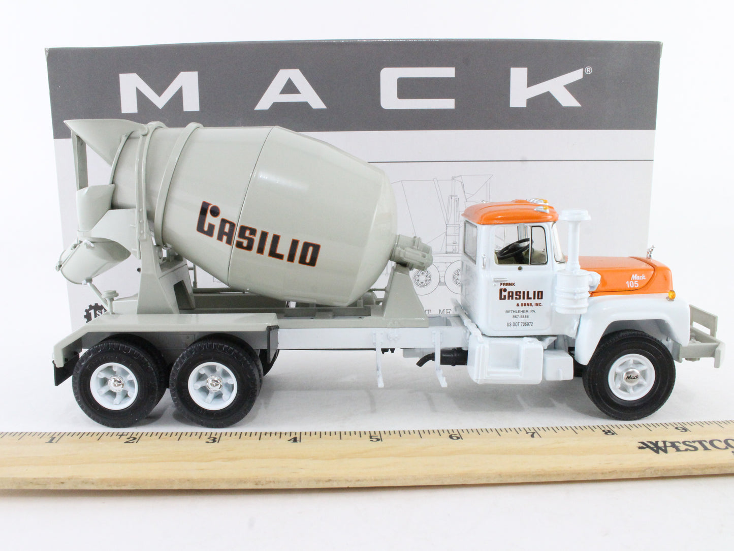 Mack R-Model Mixer Casilio First Gear 1:34 Scale Model 19-2691