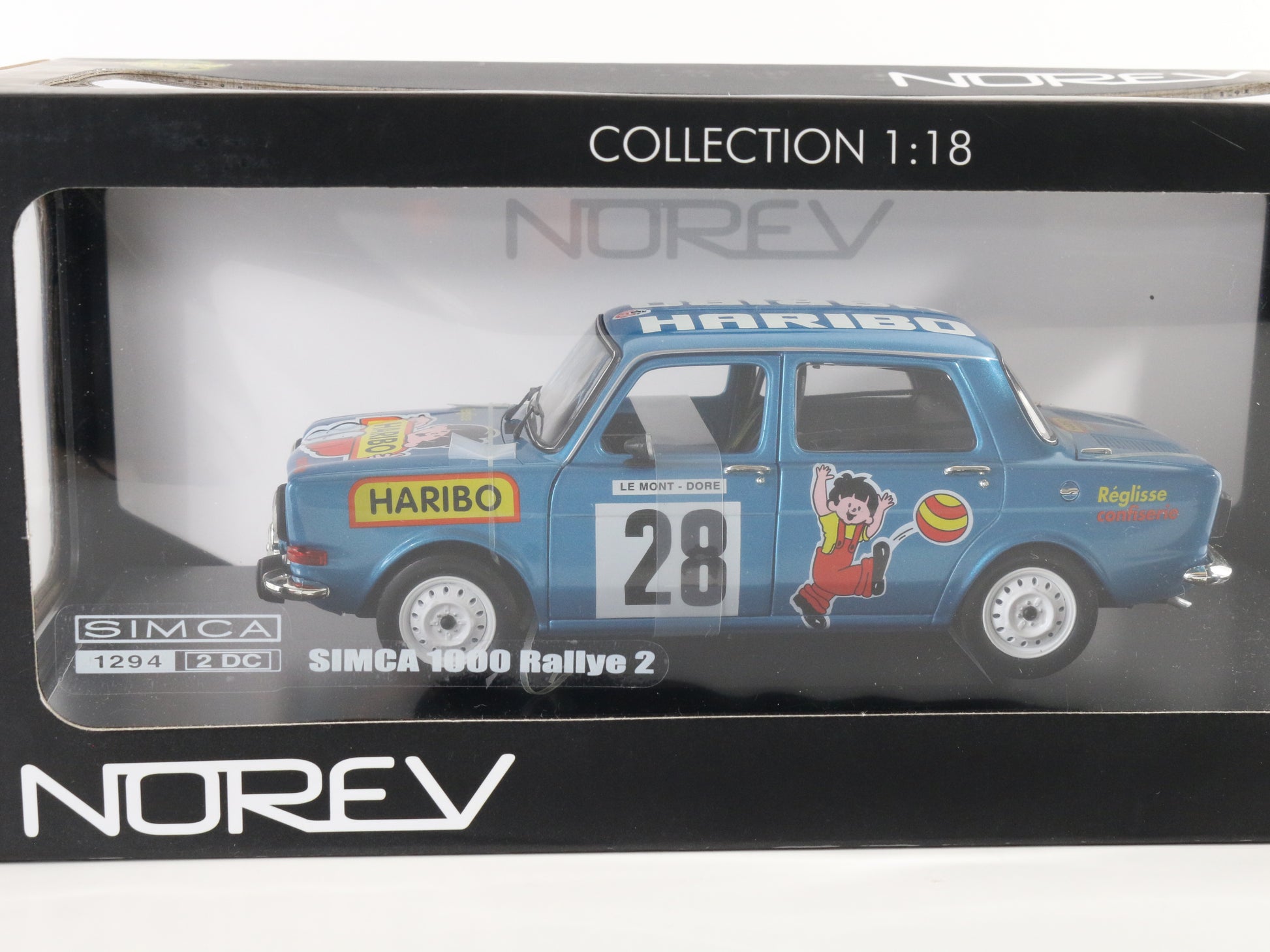 Simca 1000 Rallye 2 #28 France Haribo Blue Norev 1:18 Diecast Model Car