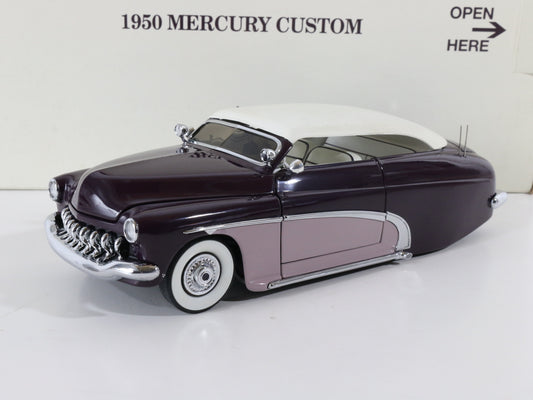 1950 Mercury Custom Convertible Purple & White Danbury Mint 1:24 W/ Box