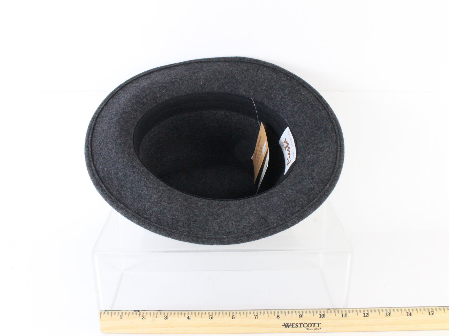 Fiesta Mens Charcoal Gray Wool Felt Water Resistant Fedora MULTIPLE SIZES