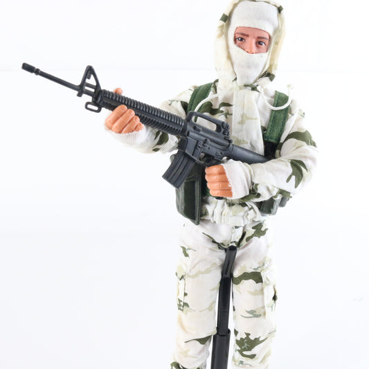 Modern Era Snow Camo Soldier with Rifle Action Figure