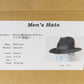Royal Biltmore Mens Classic Black Felt Fedora W/ Feather 6 5/8 53cm