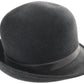 Bailey Tomlin London Ladies Black Felt Cloche Hat W/ Leaves 6 7/8 55cm