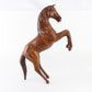 Rearing Vintage Leather Horse Statue Collectible Item 16��� Tall