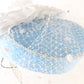 Tim Crawford Ladies Boutique Sky Blue Straw Hat W/ Flower 6 5/8 53cm