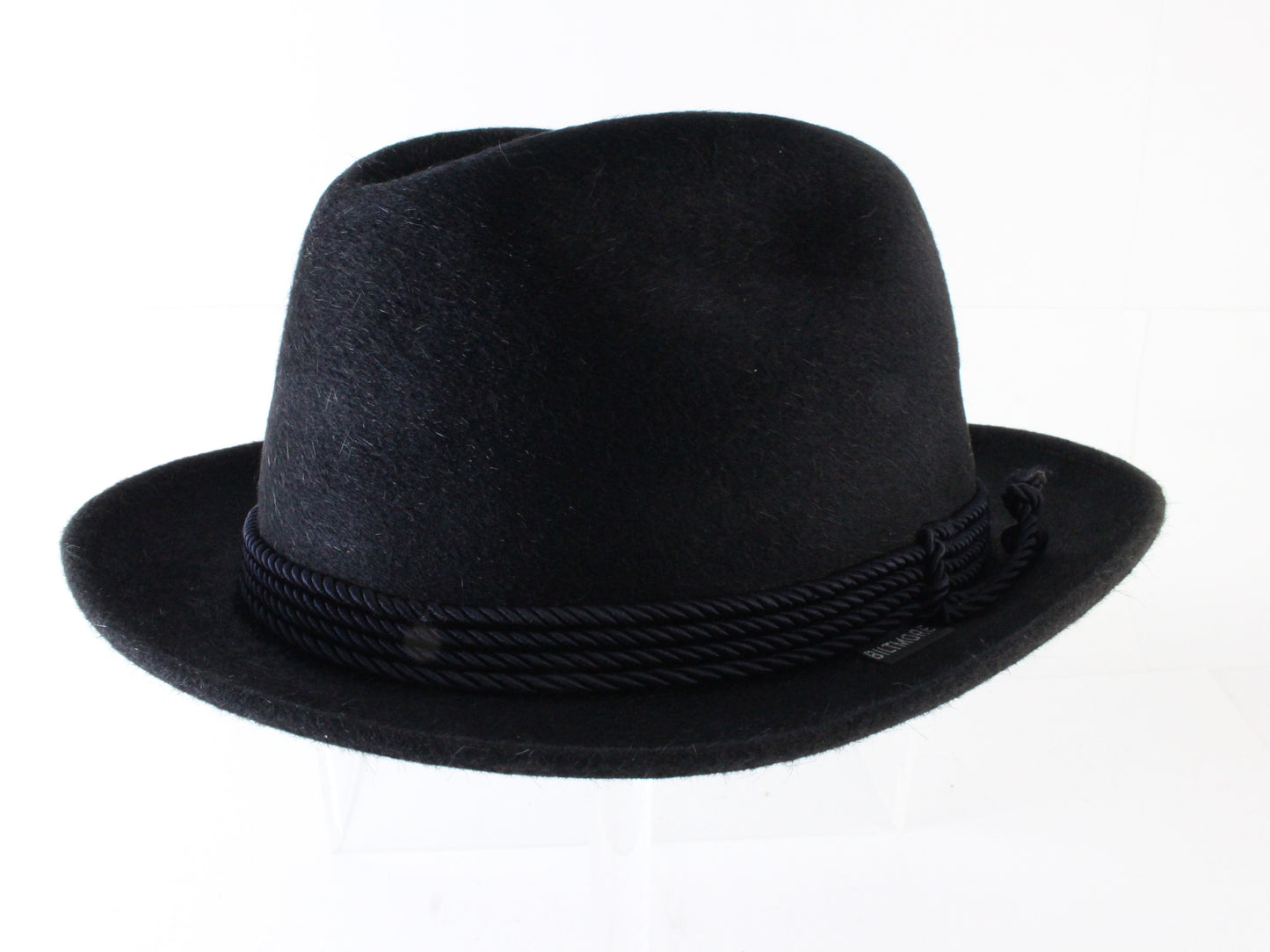 Royal Biltmore Gregory Mens DRESS Fedora Navy Blue Felt 7 5/8 61cm