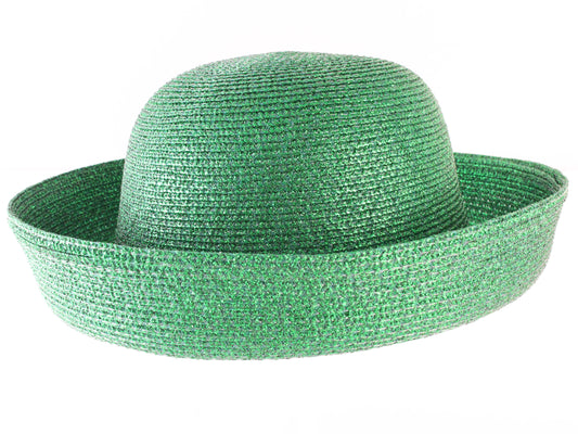 Georgie Ladies Boutique Green Straw Like Summer Hat MULTIPLE SIZES