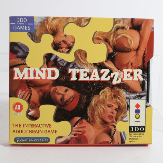 Mind Teazzer Adult Brain Game Vivid Interactive 3DO Game 1994 W/ Case & SLEEVE