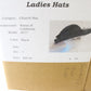 Sonni Of California Ladies Black Wool Felt Hat W/ Black Ribbon 6 7/8 55cm