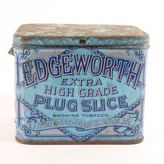 Edgeworth Extra High Grade Plug Slice Tobacco Vintage Metal Tin Can Container