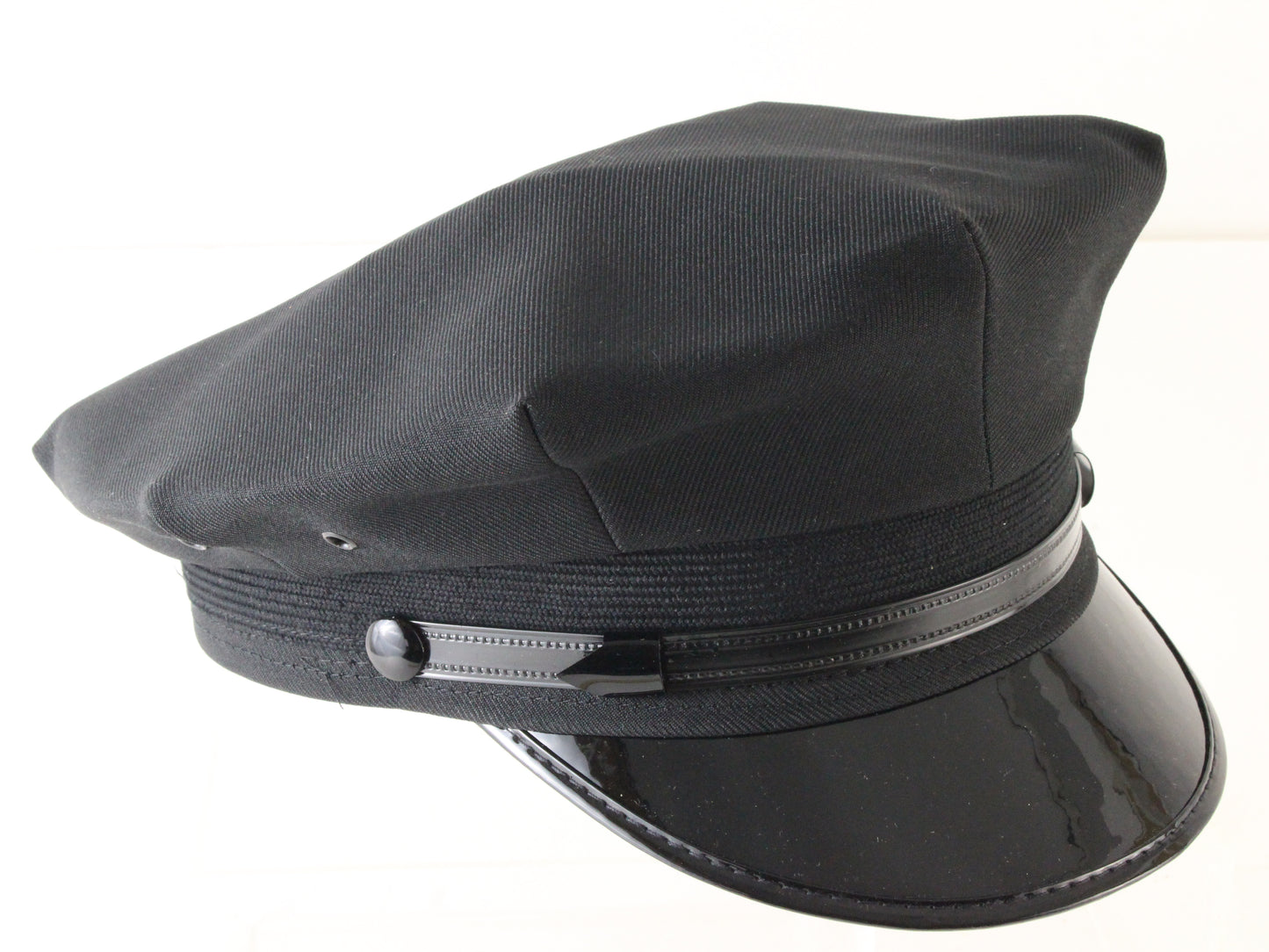 Mens Black Chauffeur Cap UNITE Quality Made for Business MULTIPLE SIZES