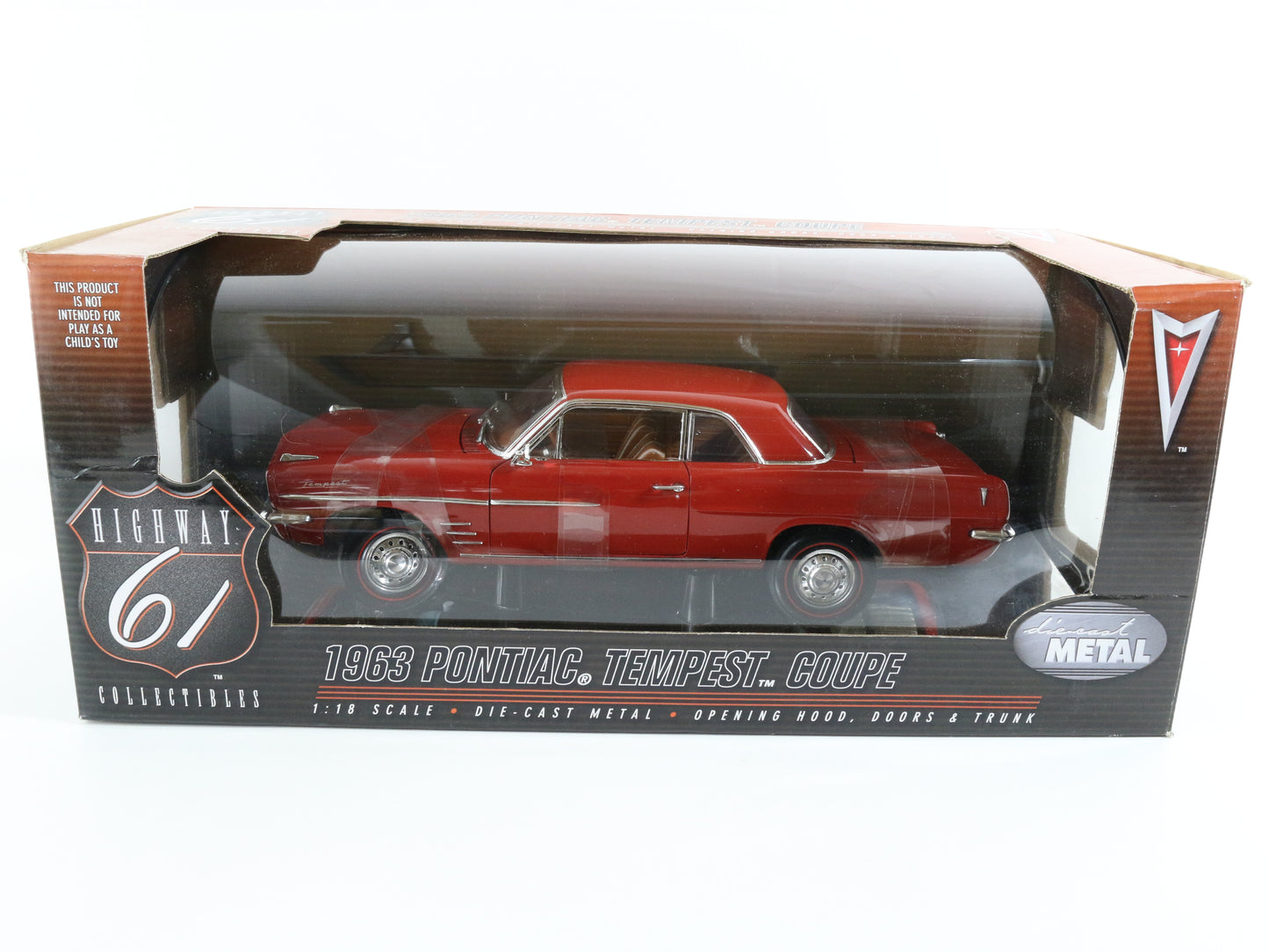 1963 Pontiac Tempest Coupe Red Highway 61 Diecast Promotions 1:18 Model 50137