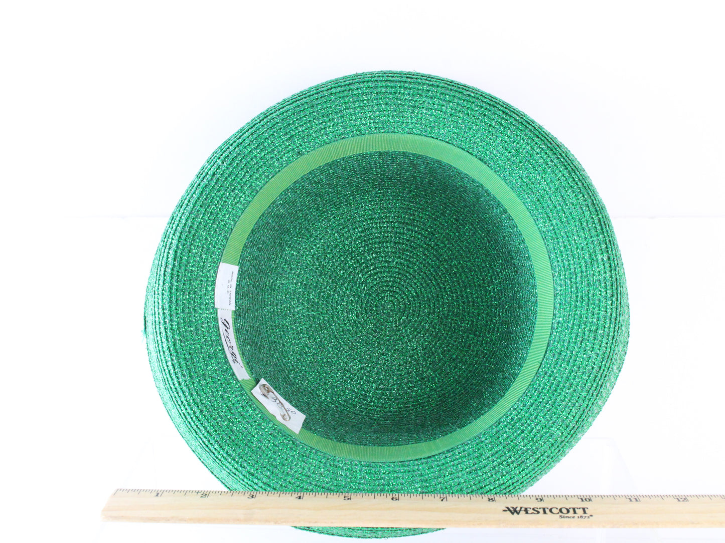 Georgie Ladies Boutique Green Straw Like Summer Hat MULTIPLE SIZES