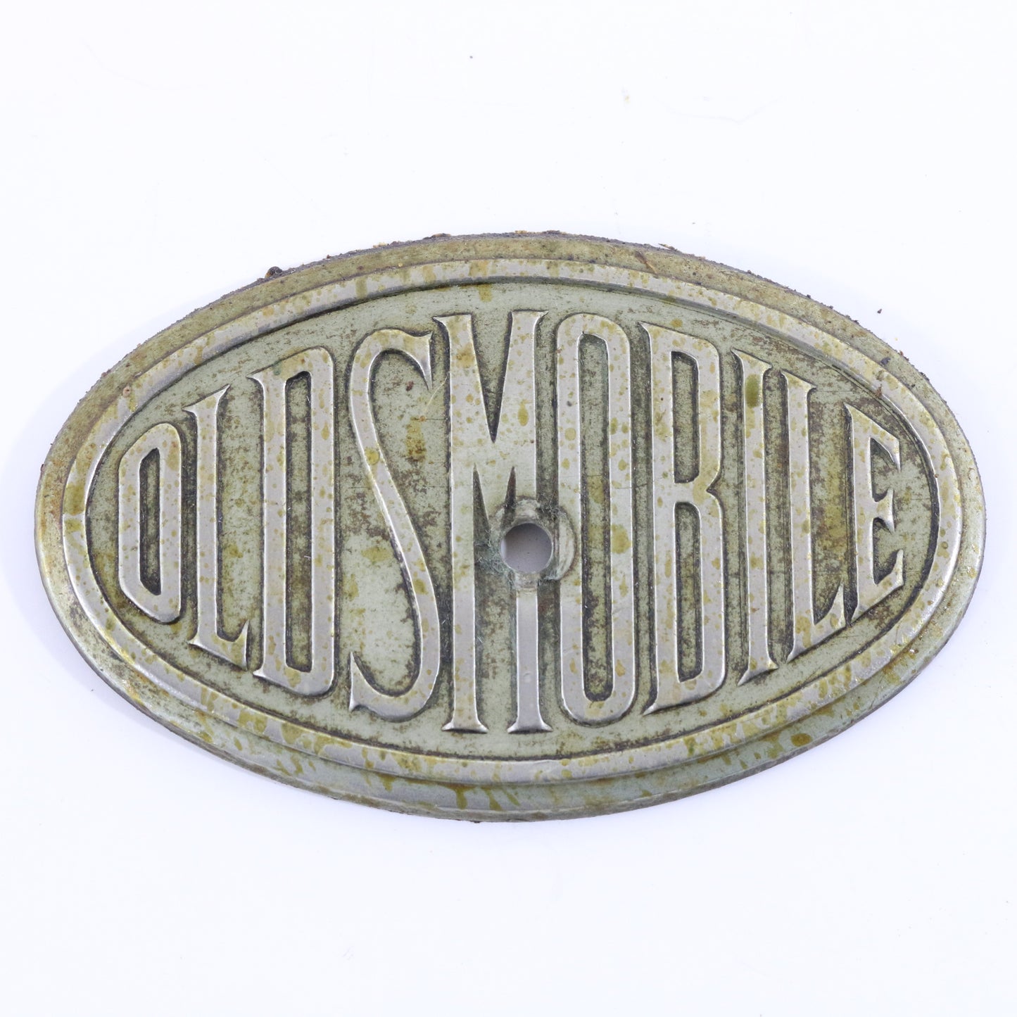 1920s Oldsmobile Silver Vintage Metal Car Emblem Radiator Shield Badge 2.75"