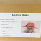 Jack Mcconnell New York Ladies Red Straw Hat W/ Rhinestones 7 1/4 58cm