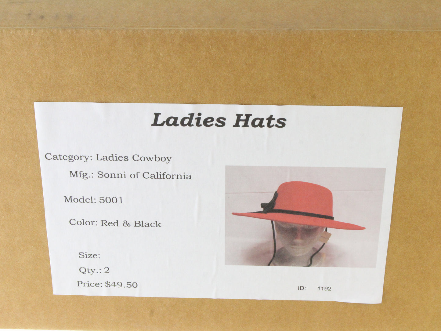 Jack Mcconnell New York Ladies Red Straw Hat W/ Rhinestones 7 1/4 58cm