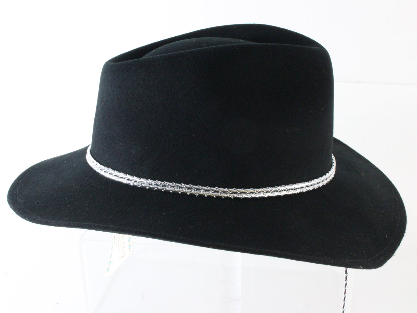 Fiesta Santa Barbara Mens Black Cowboy Hat W/ Silver Lace MULTIPLE SIZES