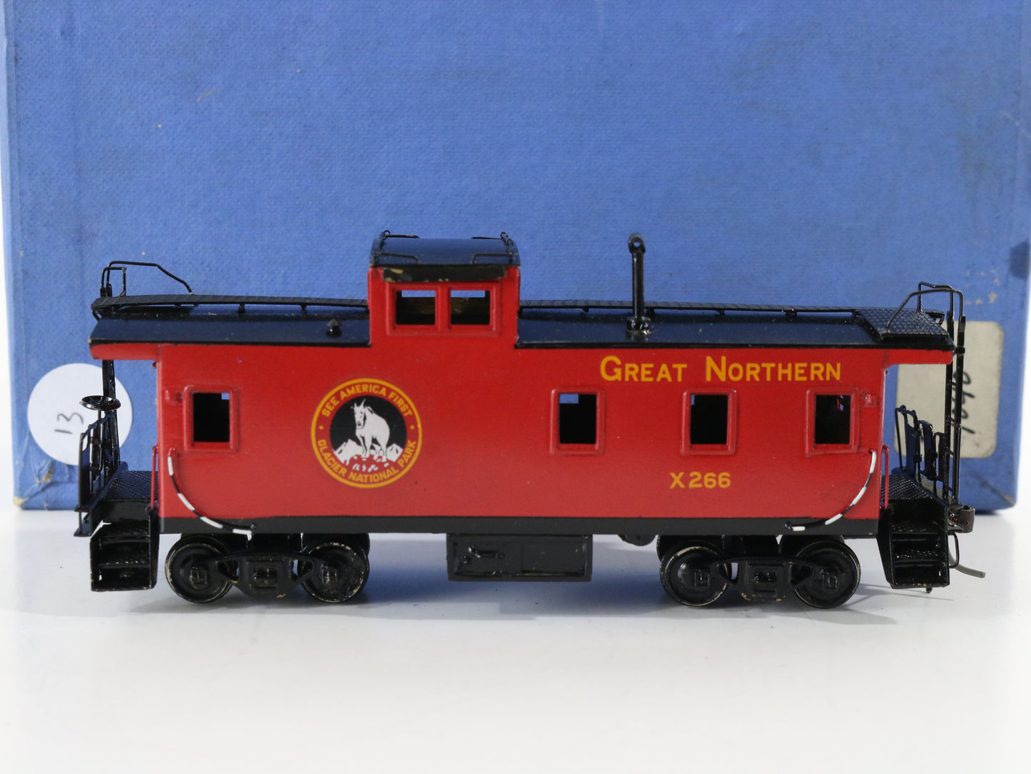 Great Northern GN X266 Red & Black 1945 Steel Caboose Overland Models HO Korea