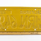 1956 California Vintage License Plate WRN649 Original Yellow/Black