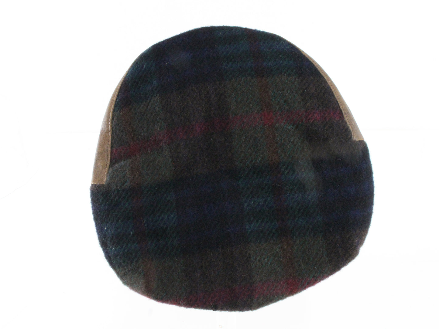 Lake of the Isles Mens Plaid Wool and Genuine Leather Sport Cap M