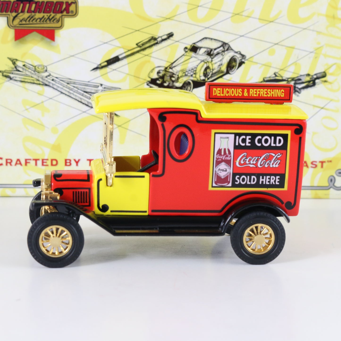 1912 Ford Model T Coca-cola Brand Matchbox 1:43 Model Car Ypc04-m