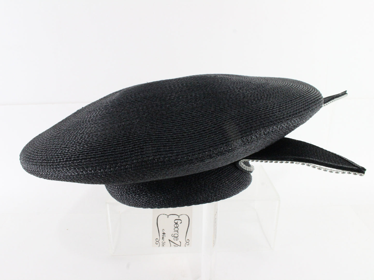 George Zamaul New York Black Ladies Elegant Boutique Hat 7 56cm