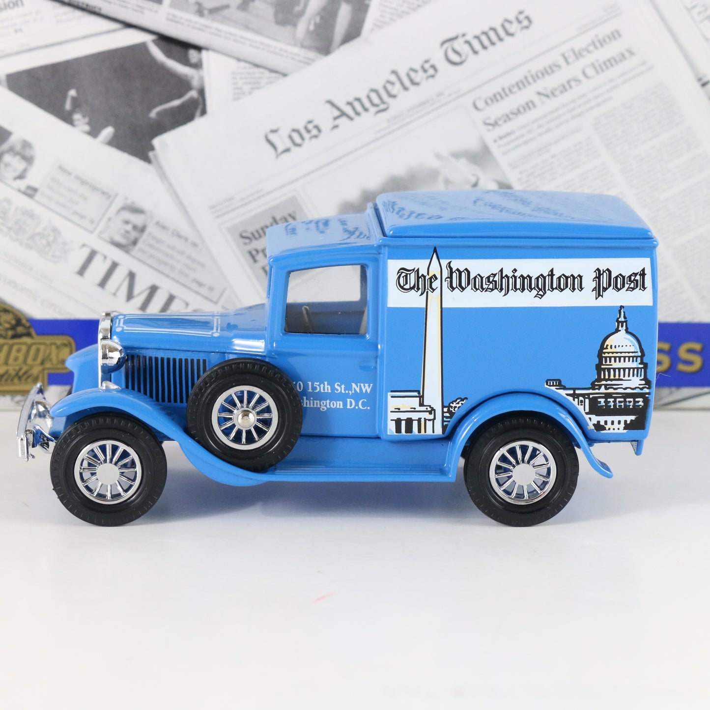 1930 Model A Ford Van Washington Post Power Of The Press Matchbox 1:43 Ypp08