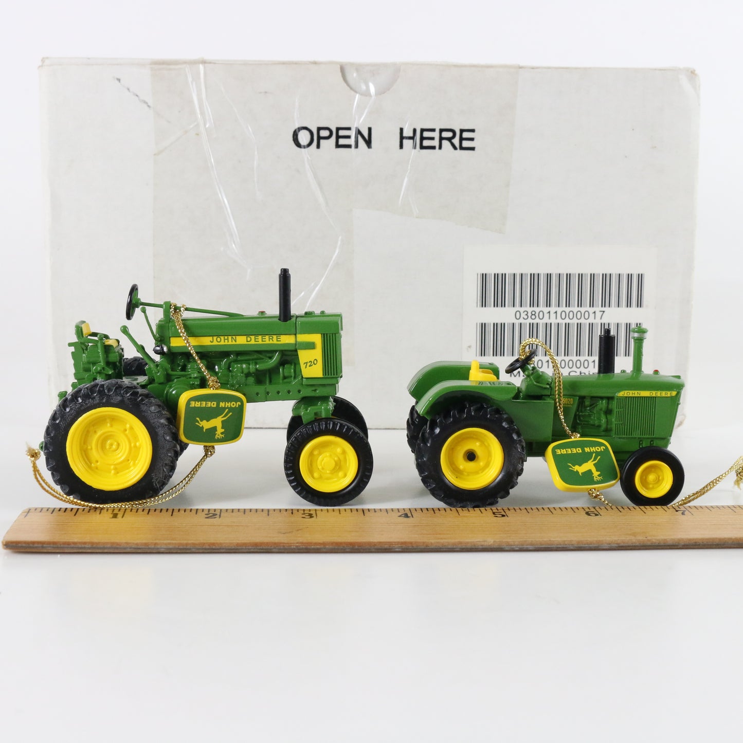 John Deere Model 720 & Model 5020 Tractor Ornaments Danbury Mint