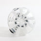 JAG Just Another Gallery Glass Money Bag White Black & Clear Frosted #21 1.75"