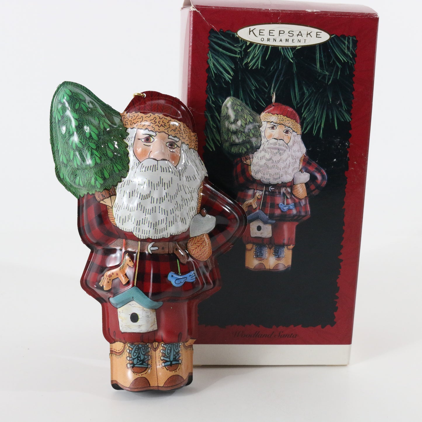 Hallmark Keepsake Woodland Santa Christmas XMAS Ornament 1996