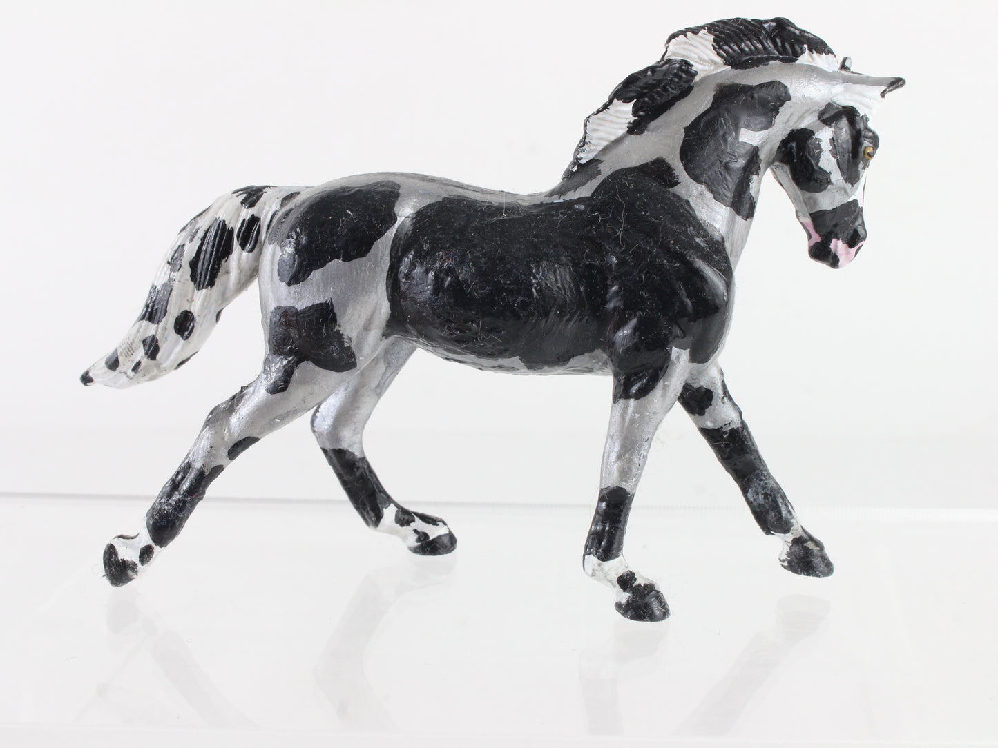 Custom Painted Black And Gray Cantering Warmblood G3 Breyer #5629 Stablemates