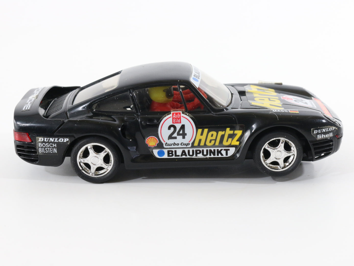 SCX 1:32 Slot Car Porsche 959 Black #24 Hertz