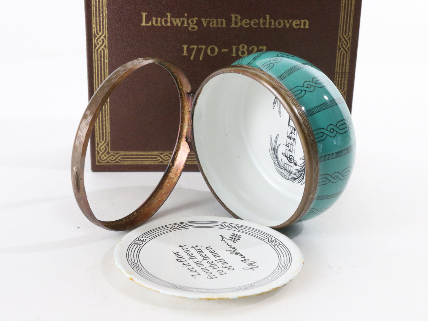 Bilston Battersea Cartier Beethoven Enamel Trinket Box 1770-1827 372/400