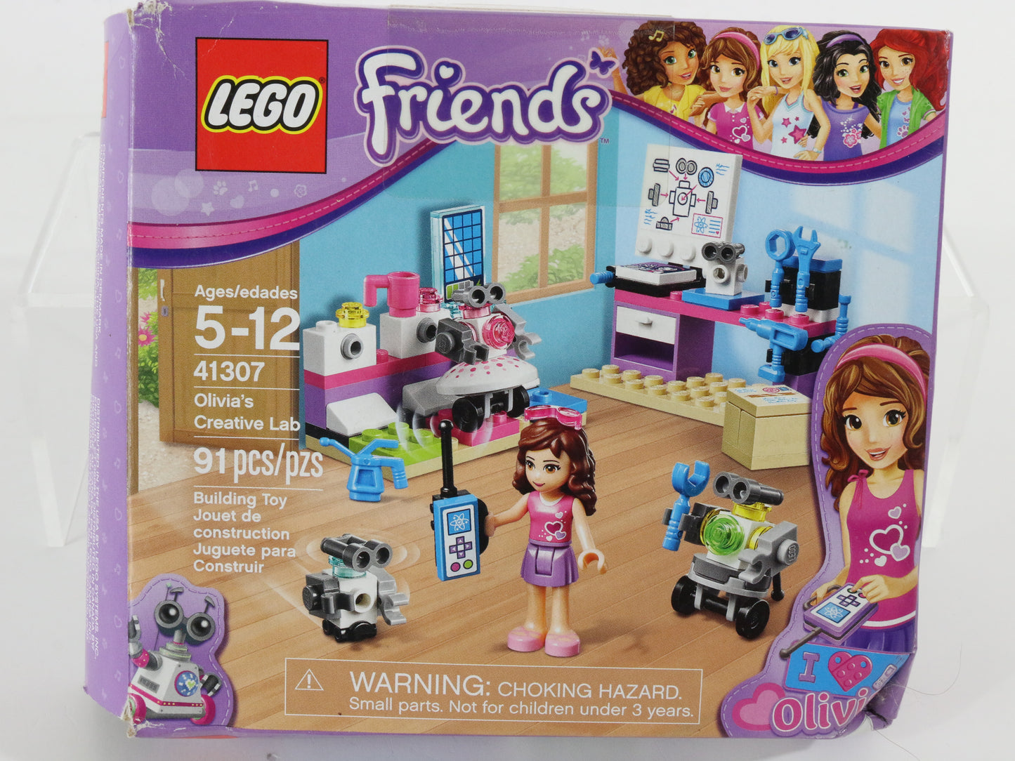 Lego Friends Olivias Creative Lab Mostly Built Set 41307 W/ Box & Instructions