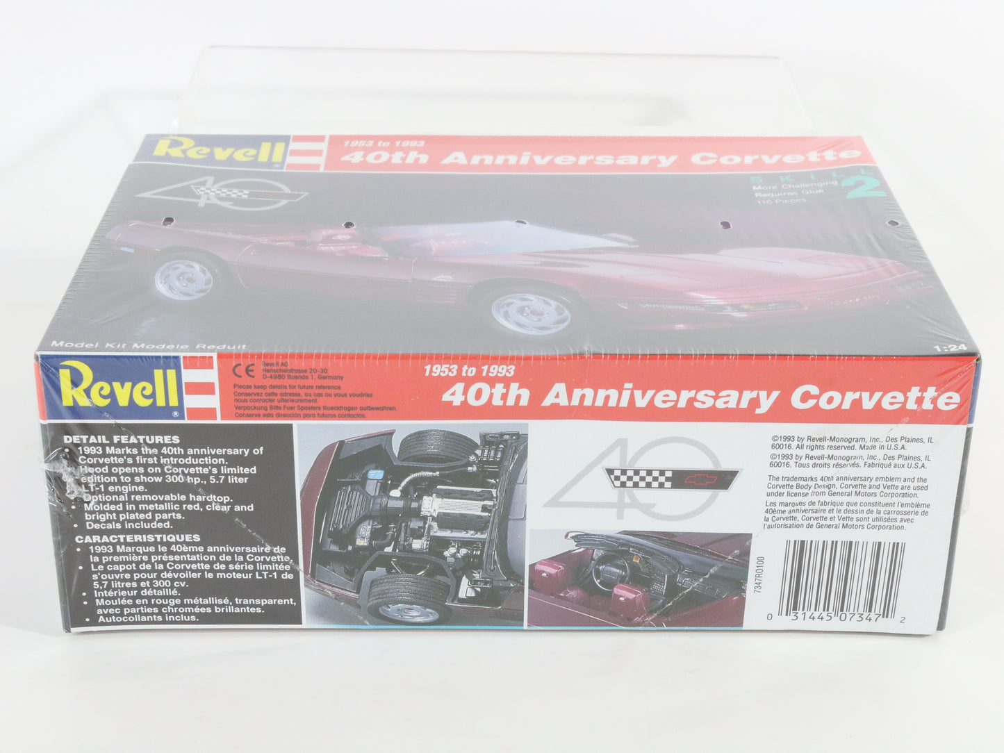 1953-93 40th Anniversary Chevrolet Corvette Model Car Kit Revell 1:24 7347