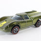 Vintage Hot Wheels Redline Lola GT70 Olive Green Mattel 1968 USA