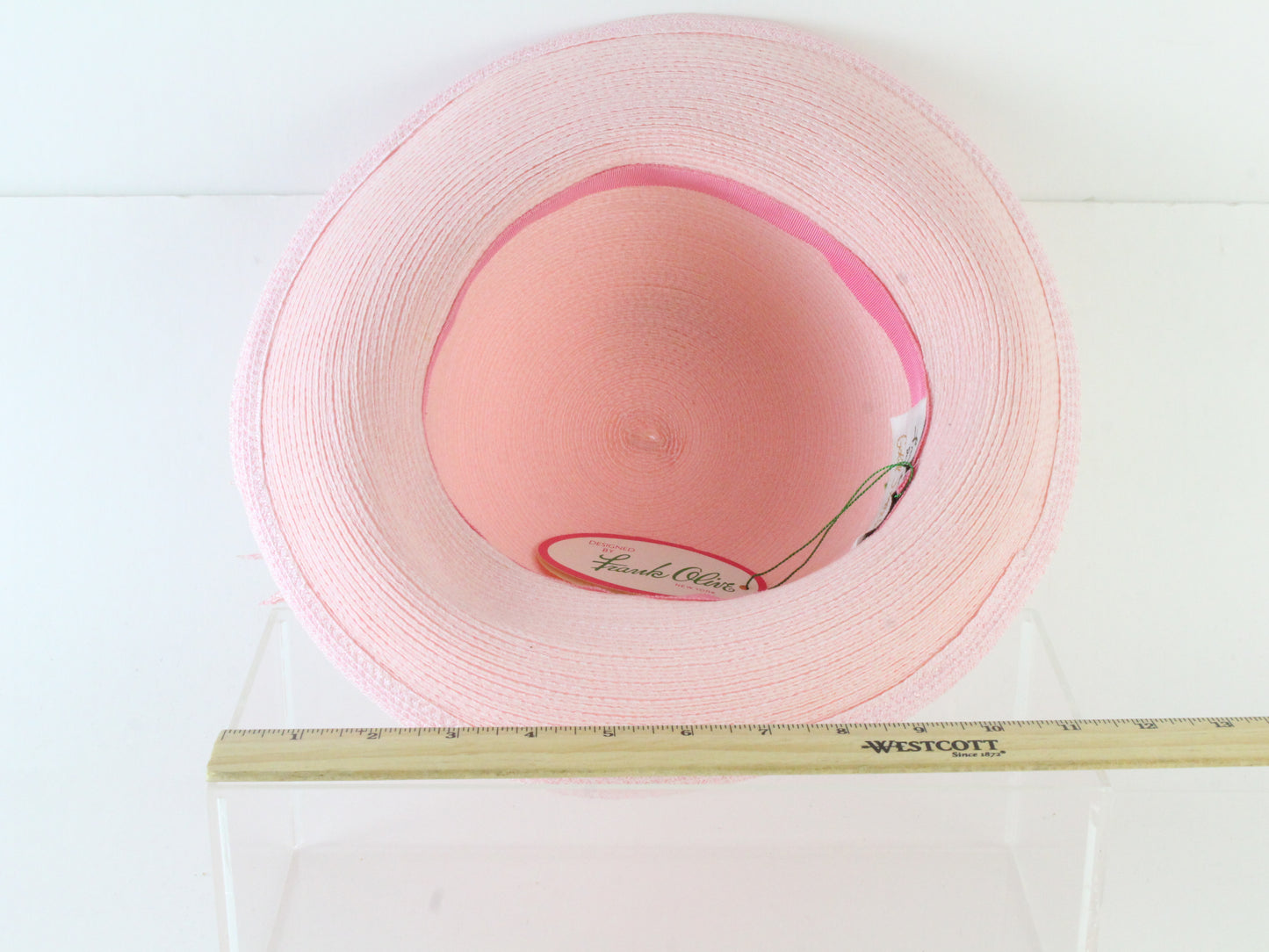 Frank Olive the Gold Standard Ladies Pink Boutique Spring Straw Hat 7 56cm