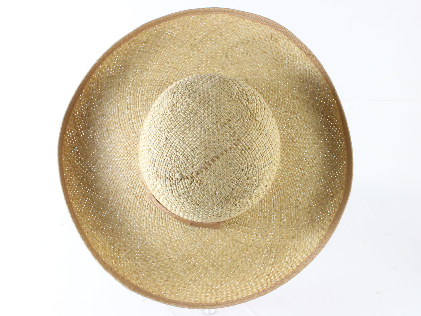 Peralta Place Ladies Natural Straw Summer Hat W/ Tan Band MULTIPLE SIZES