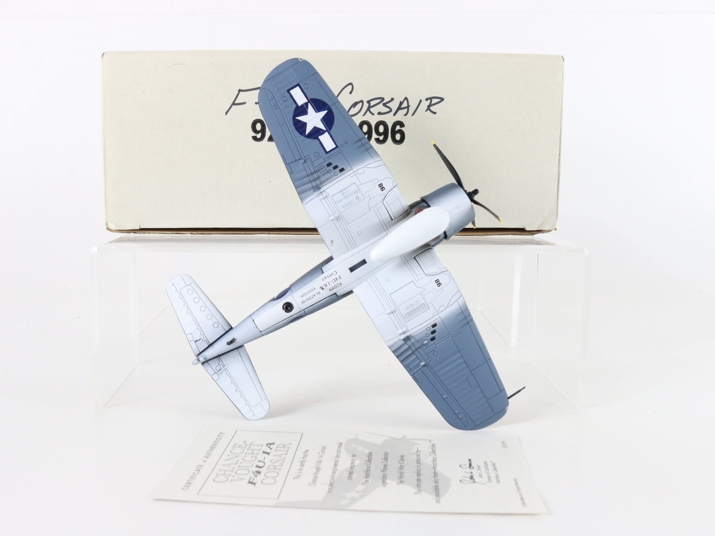 Chance Vought F4u-1a Corsair Fighter Plane WW2 Platinum Matchbox 1:72 92099