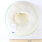 Chapeau Creations Ladies Boutique White And Lime Straw Hat 7 56cm