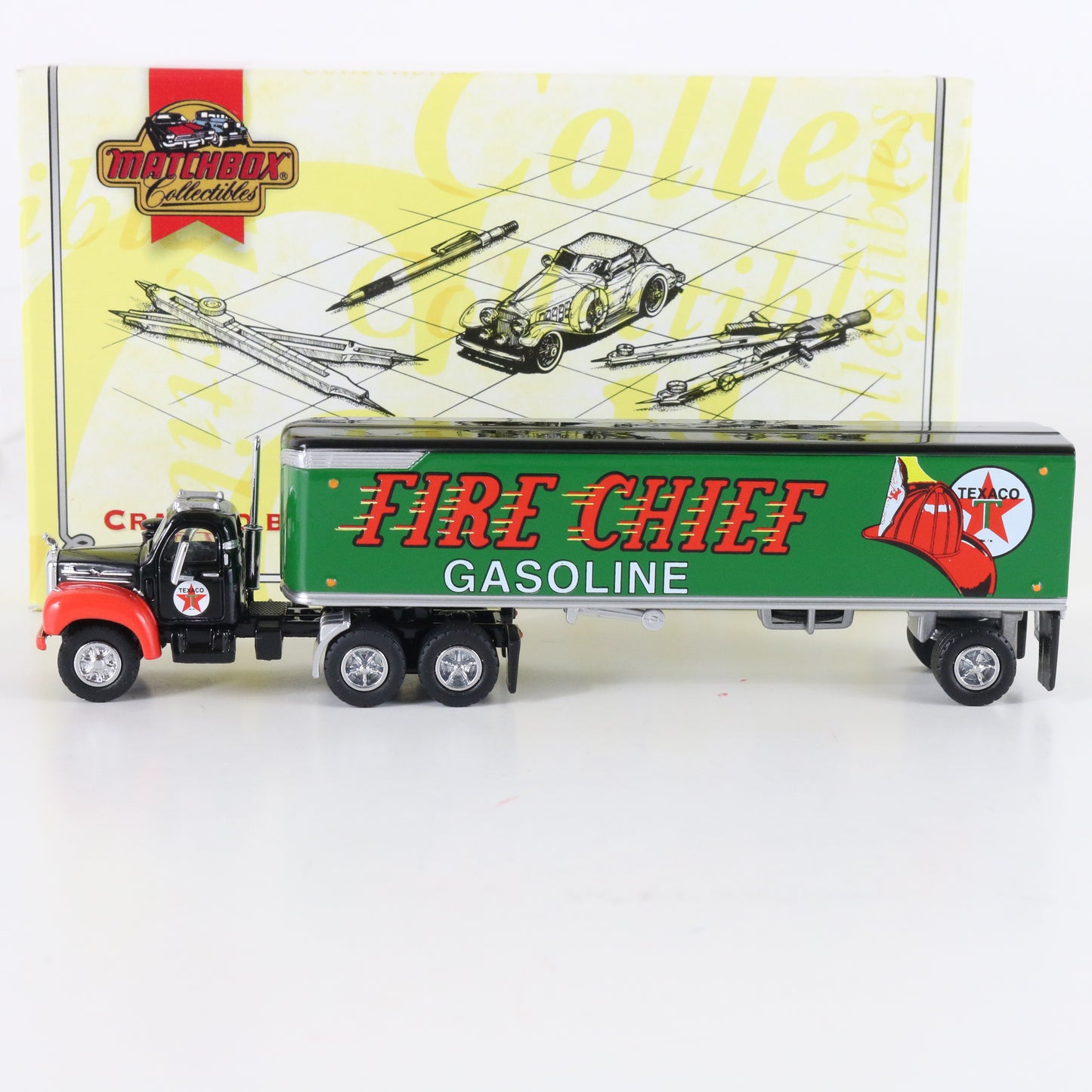 1956 Mack B-61 Tractor Truck & Trailer Texaco 50s Automobilia Matchbox