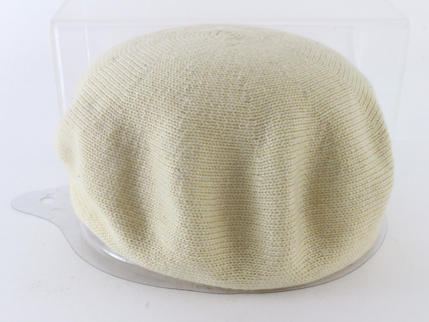 Patricia Underwood Tan Cashmere & Silk Knitted Ladies Cap 7 1/4 58cm