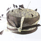 Marzi Of Italy Ladies Brown & Beige Animal Print Hat W/ Feathers 7 1/2 60 Cm