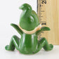 Vintage Pixie Elf Green Seated Ceramic Figure Japan 2 In